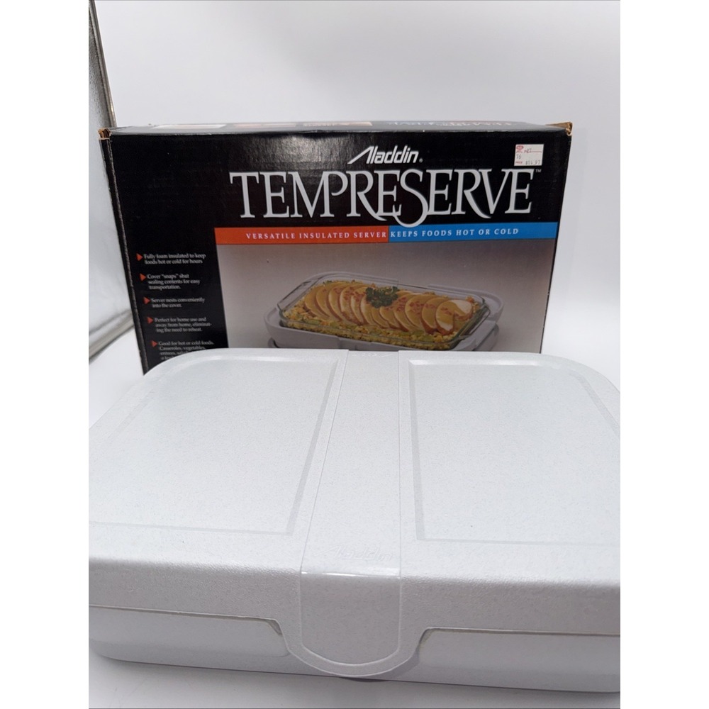 Vintage Aladdin Tempreserve ICC100 Insulated Server Carrier Box No Dish